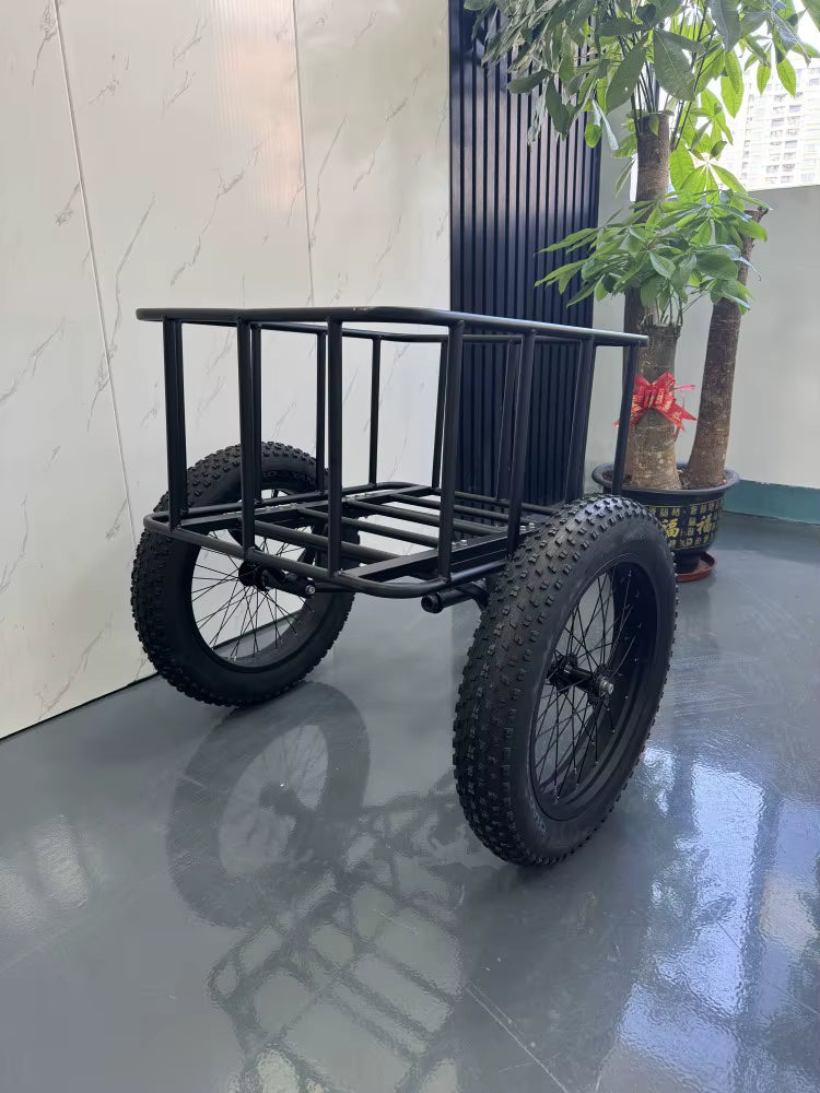 Electric Bike Trailer Heavy Duty Cargo KM200 Carrier 150 lbs Capacity Universal Fit for Motor Gear Shift 175mm and 20-26 Inch Ebike