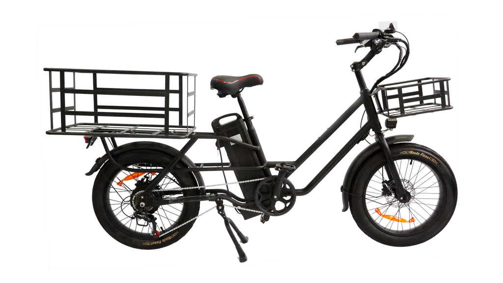 EU  Multi-functional Design Ebike AH  20 Inch K750 20*3.0  KENDA Fat Tire Cargo 48V 20.8Ah 750W Electric Fat Cargo Ebike